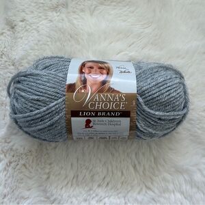 Vanna's Choice by Lion Brand - Light Gray Wool Blend Yarn